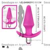 Plug anal con vibracion de suave textura